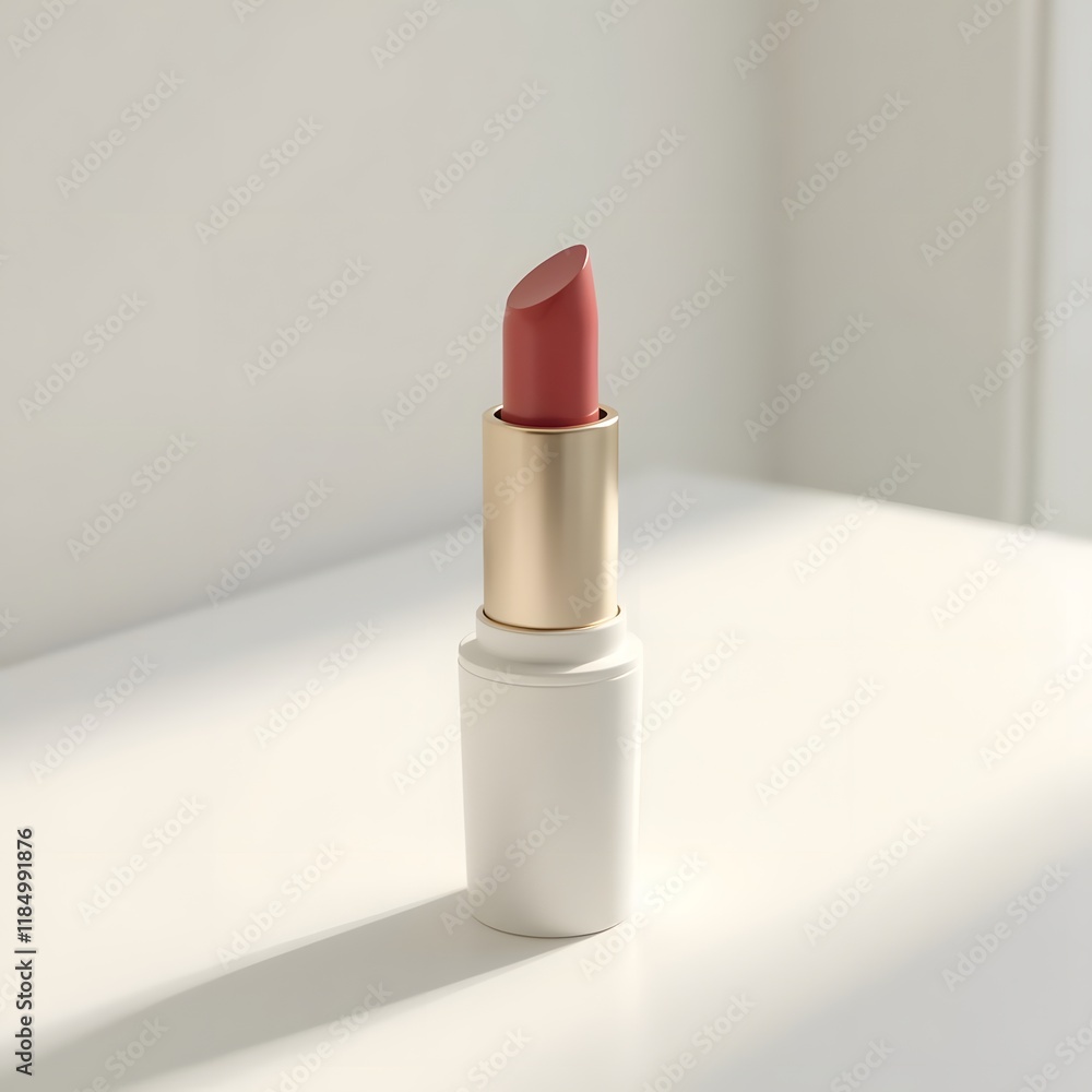 Whispers of Tranquility A Minimalist Lipstick on Clean Space Whispers of Tranquility A Minimalist Lipstick on Clean Space
