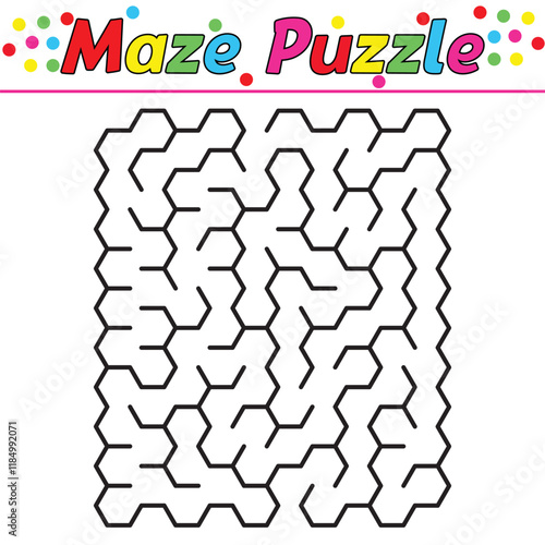 Kids riddle maze puzzle labyrinth vector illustration