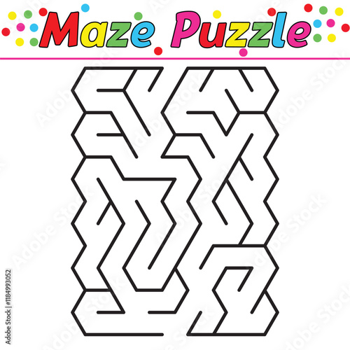 Kids riddle maze puzzle labyrinth vector illustration