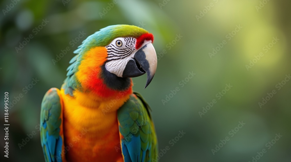 A close-up of a colorful parrot perched on a branch, showcasing its vibrant feathers and expressive eyes. The image captures the beauty and personality of the parrot A close-up of a colorful parrot perched on a branch, showcasing its vibrant feathers and expressive eyes. The image captures the beauty and personality of the parrot