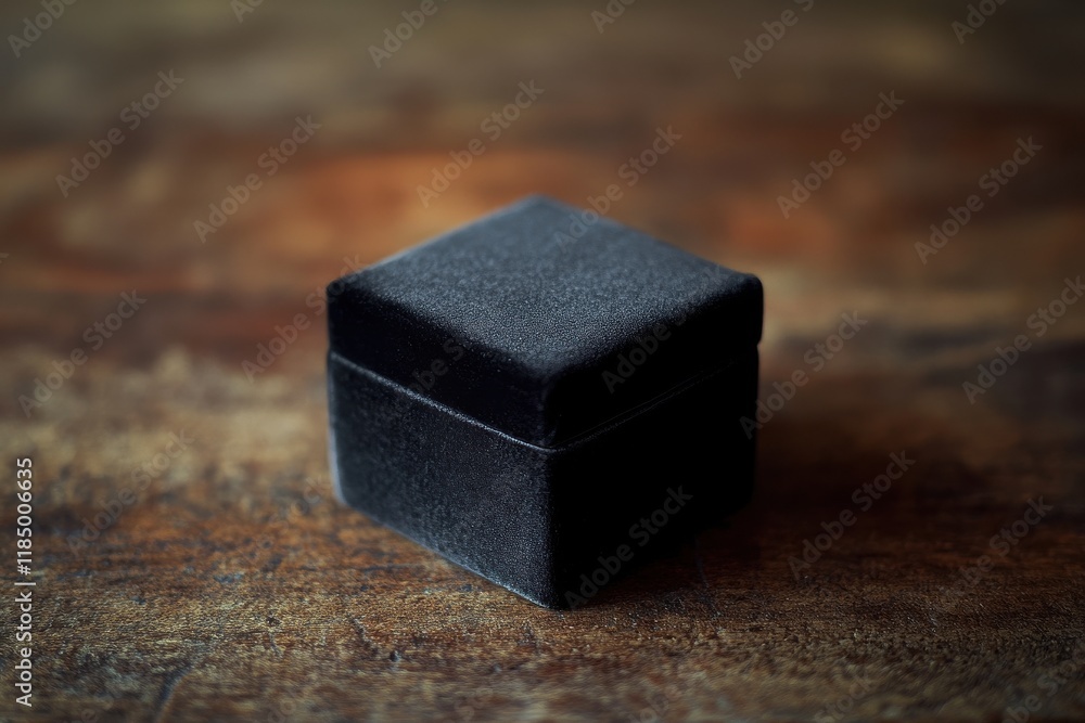 Elegant black velvet jewelry box perfect for storing precious items. Elegant black velvet jewelry box perfect for storing precious items.