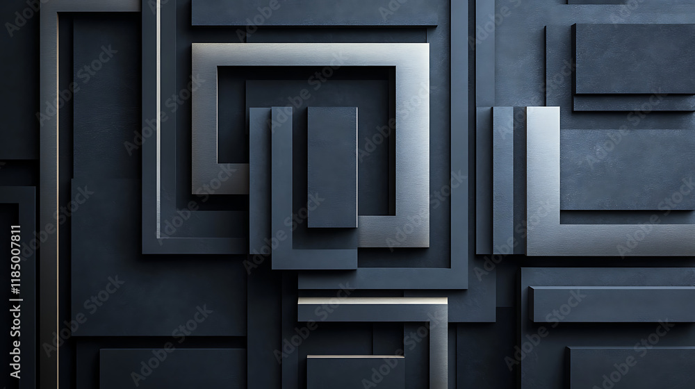 Fototapeta premium Abstract Geometric Shapes Forming a Trendy Modern Design