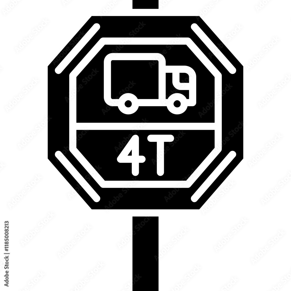 Weight Limit Sign Icon Weight Limit Sign Icon