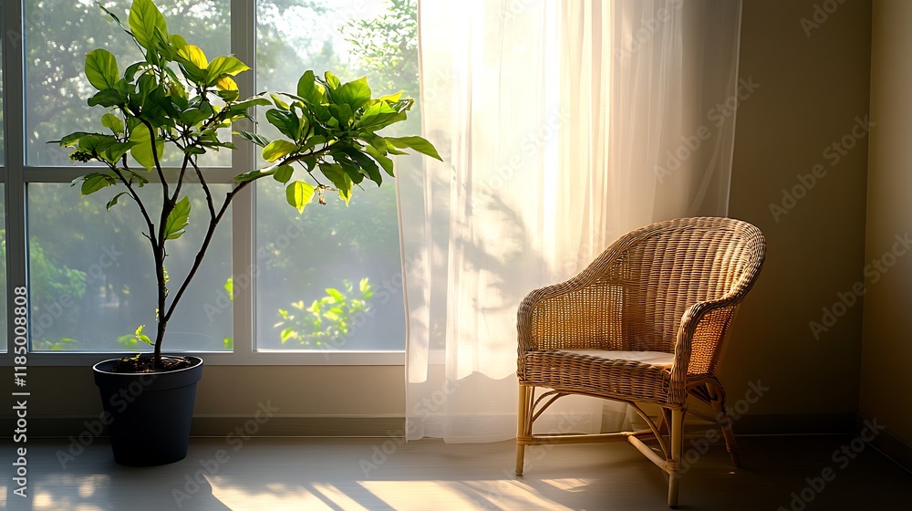 Fototapeta premium A Traditional Living Room, Showcasing Timeless Elegance and Warm, Classic Design Elements
