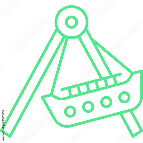 Boat Swing icon single vector illustration