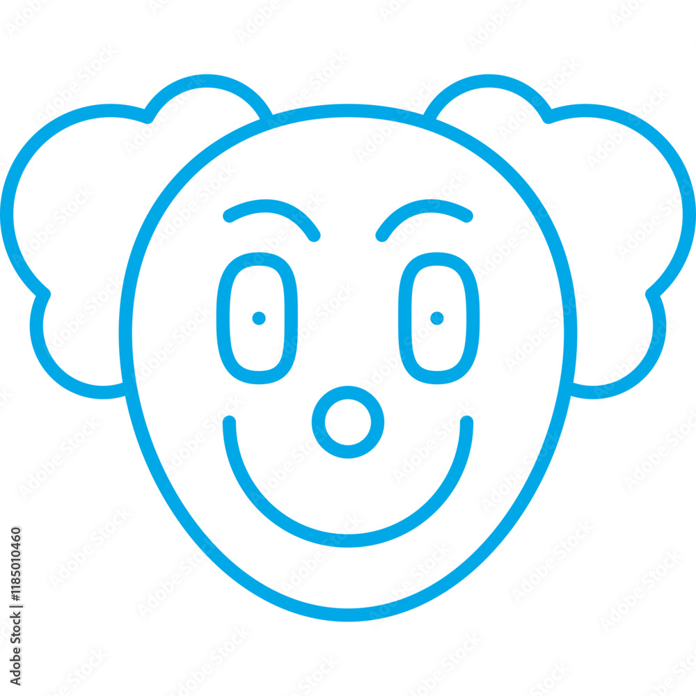 Clown Face icon single vector illustration Clown Face icon single vector illustration