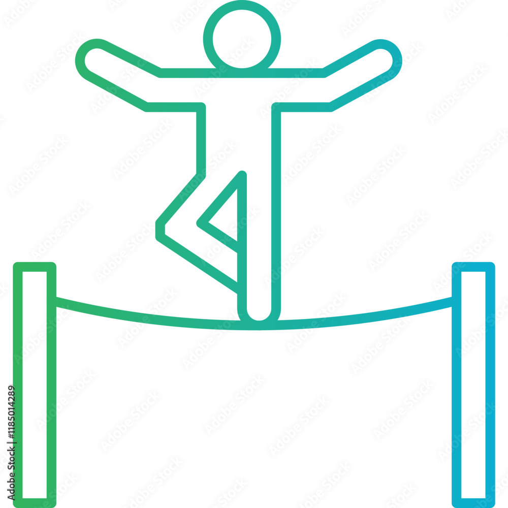 Hanging from Ropes icon single vector illustration