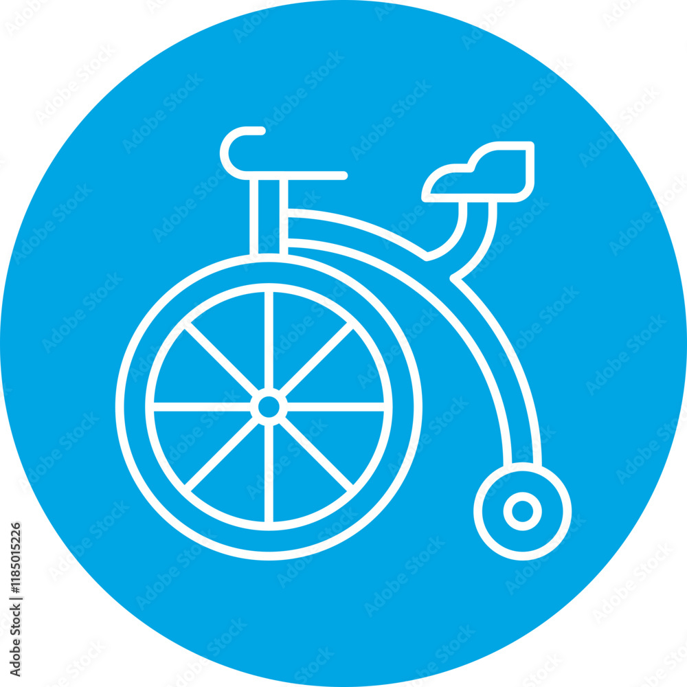 Circus Cycle icon single vector illustration Circus Cycle icon single vector illustration