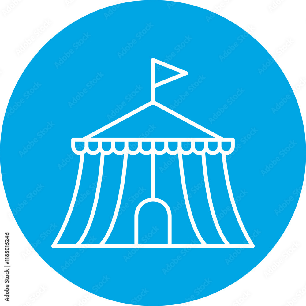 Circus Tent II icon single vector illustration Circus Tent II icon single vector illustration