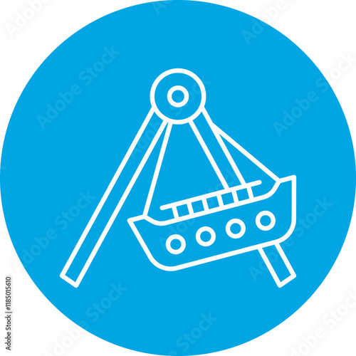 Boat Swing icon single vector illustration