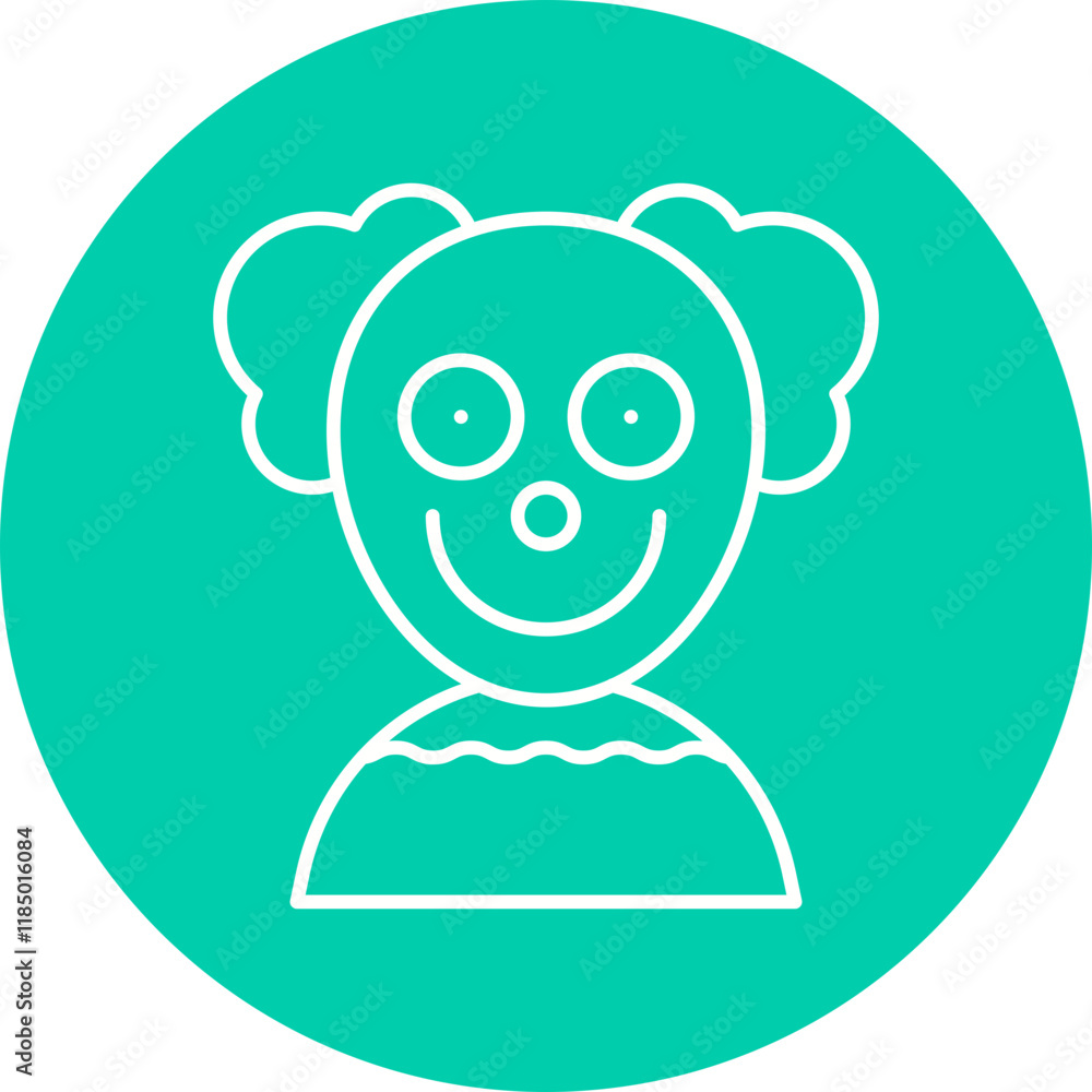 Clown icon single vector illustration Clown icon single vector illustration