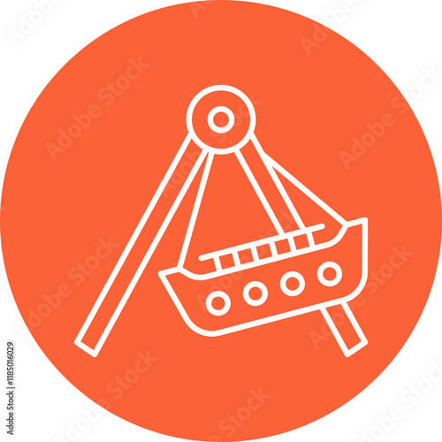Boat Swing icon single vector illustration