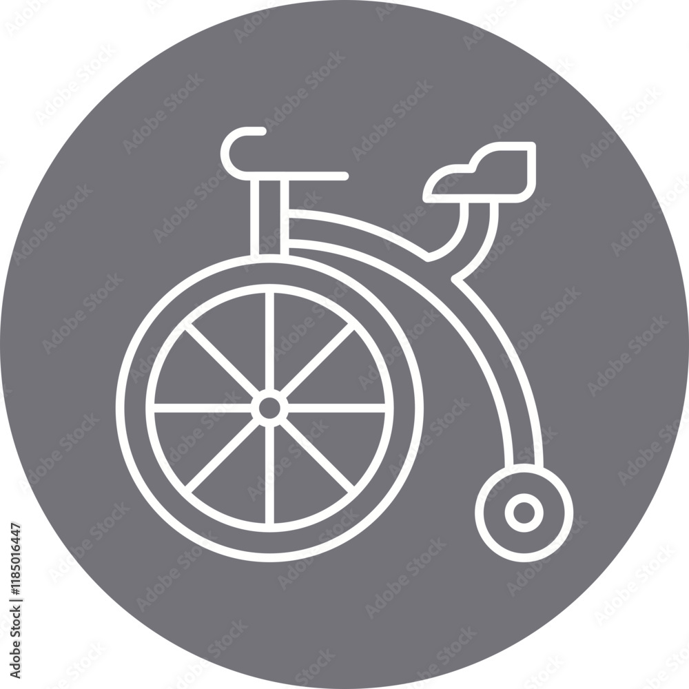 Circus Cycle icon single vector illustration Circus Cycle icon single vector illustration