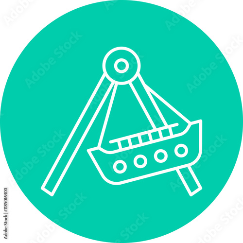 Boat Swing icon single vector illustration