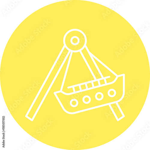 Boat Swing icon single vector illustration