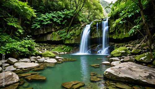 Serenity of a Hidden Waterfall