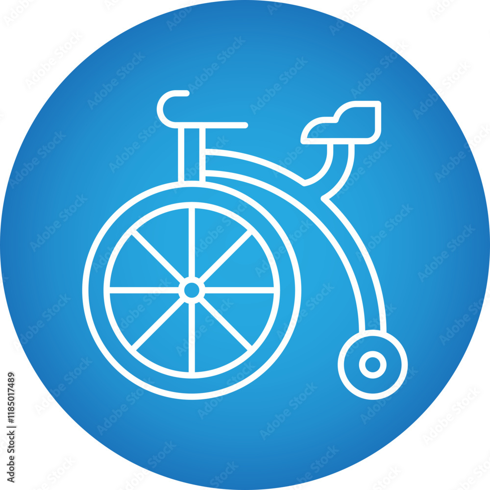 Circus Cycle icon single vector illustration Circus Cycle icon single vector illustration