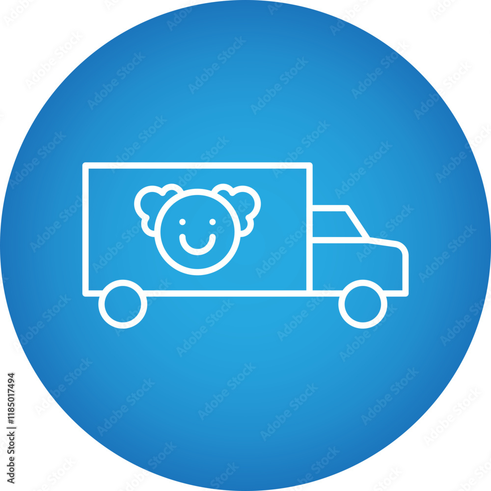 Circus Van icon single vector illustration Circus Van icon single vector illustration