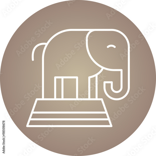 Elephant Performing icon single vector illustration