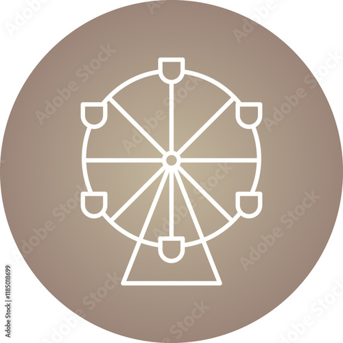 Ferris Wheel icon single vector illustration