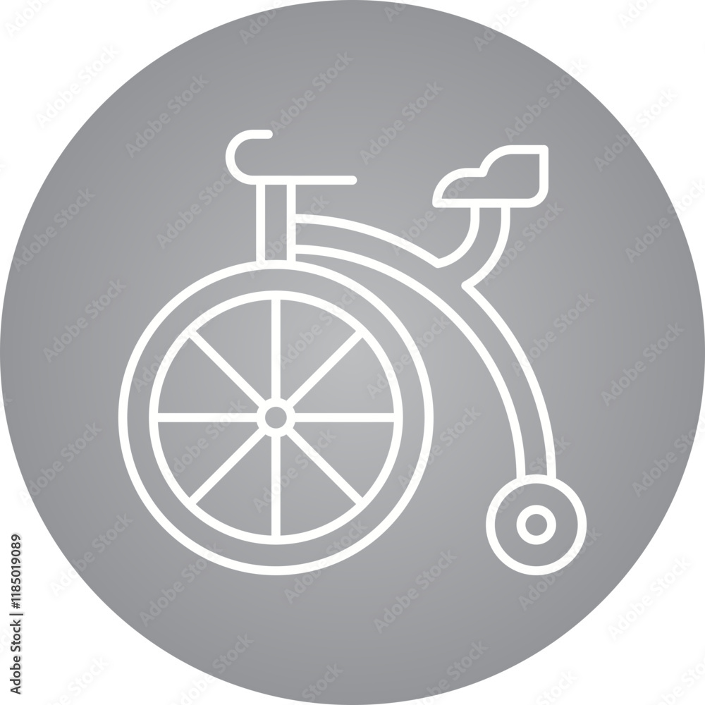 Circus Cycle icon single vector illustration Circus Cycle icon single vector illustration