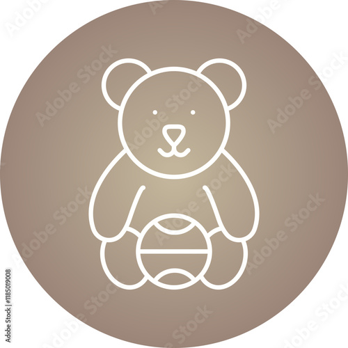 Bear Performing icon single vector illustration