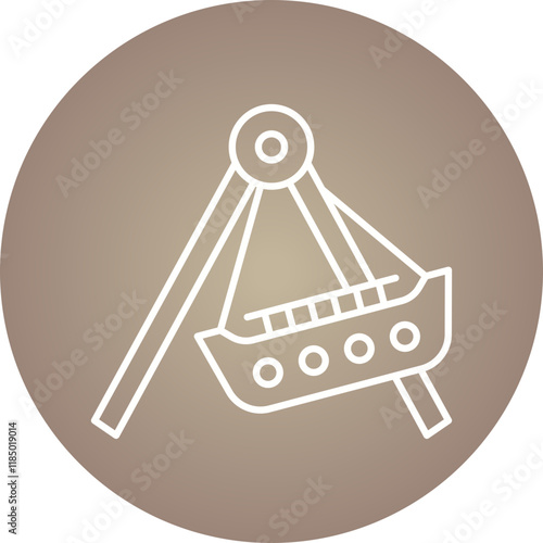 Boat Swing icon single vector illustration