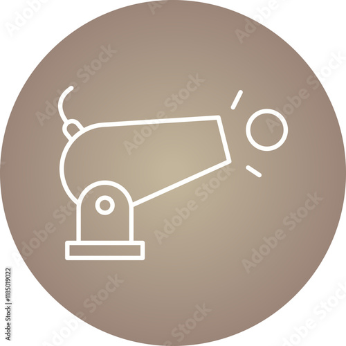 Cannon icon single vector illustration