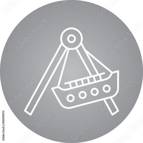 Boat Swing icon single vector illustration
