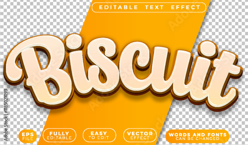 Biscuit Cake Snack Cookie Bakery Fully Editable Vector Text File