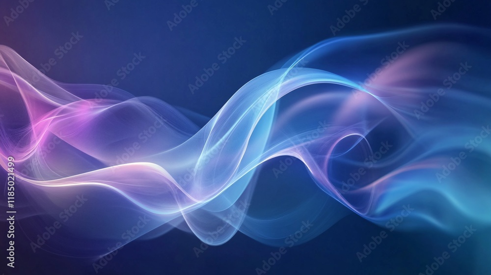 Abstract pink and blue waves flowing on dark background Abstract pink and blue waves flowing on dark background
