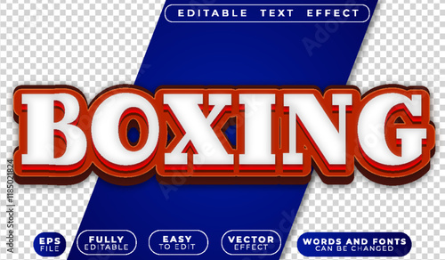 Boxing Boxer Fight Ring Sport Fully Editable Vector Text File