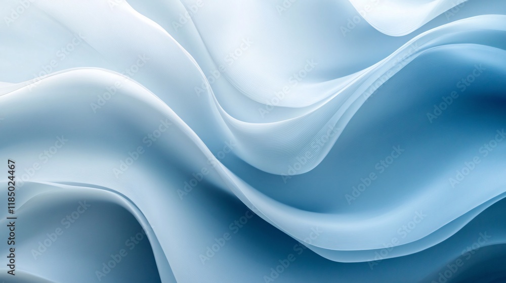 Fototapeta premium Abstract blue wavy background creating smooth lines and shapes