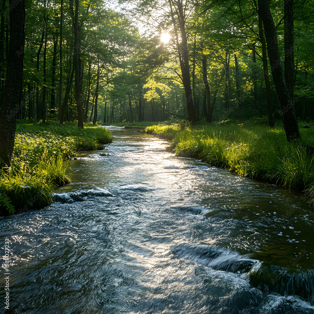 Obraz premium beutiful river in the forest