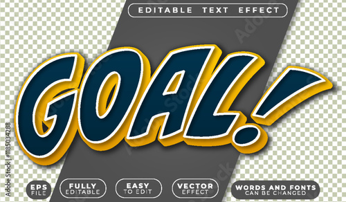 Goal Soccer Football Fully Editable Vector Text File