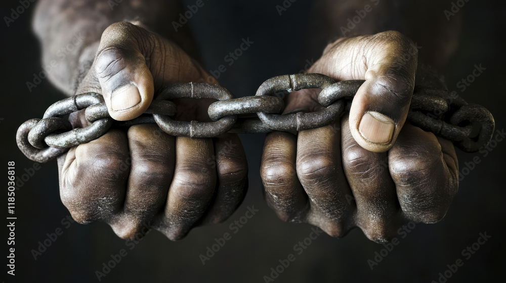 Hands Breaking Chains: Symbol of Liberation Hands Breaking Chains: Symbol of Liberation