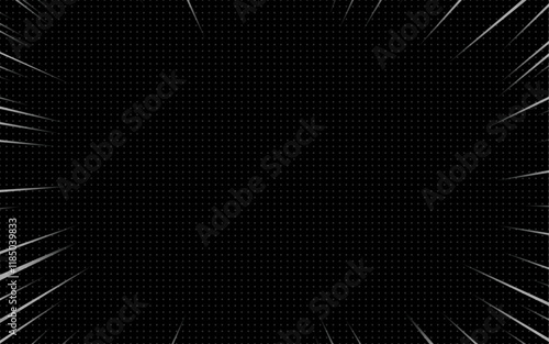 Manga concentrated line background Black theme background light decoration radiation graphic wallpaper