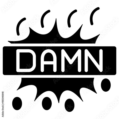 Condemn expression bubble Sticker Icon