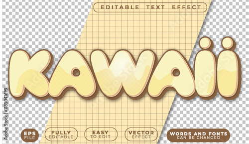 Cute Kawaii Girl Anime Manga Fully Editable Vector Text File