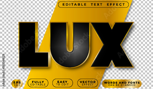 Lüx Rich Elite Elegance Fully Editable Vector Text File