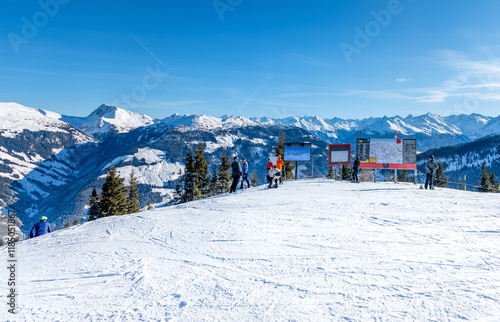 Kitzbuhel, ski resort in Austrian Alps photo