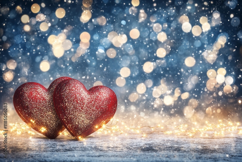 Fototapeta premium On Valentine's day, send a greeting card with a red heart illustrated on a gray background