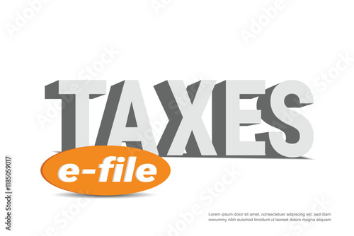 Vector illustration of e tax filing concept