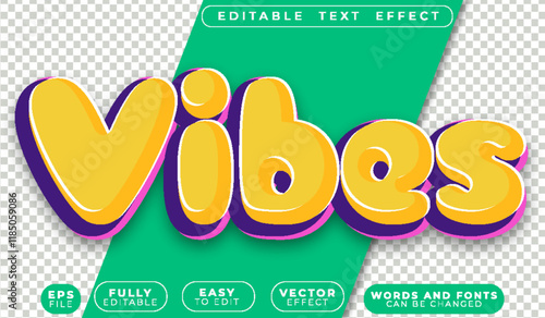 Vibes Groove Mood Fully Editable Vector Text File