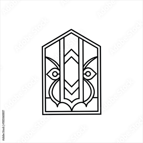 Artistic Wall Panel Design Vector Art on White Background