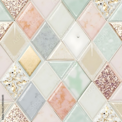 Wallpaper Mural Opulent Geometric Mosaic Create a seamless tile Torontodigital.ca