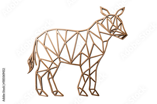 Intricate wooden animal silhouettes with clean geometric shapes, ideal for unique wall decor or creative art installations photo