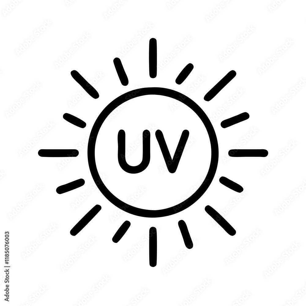 UV index outline icon for weather forecast UV index outline icon for weather forecast