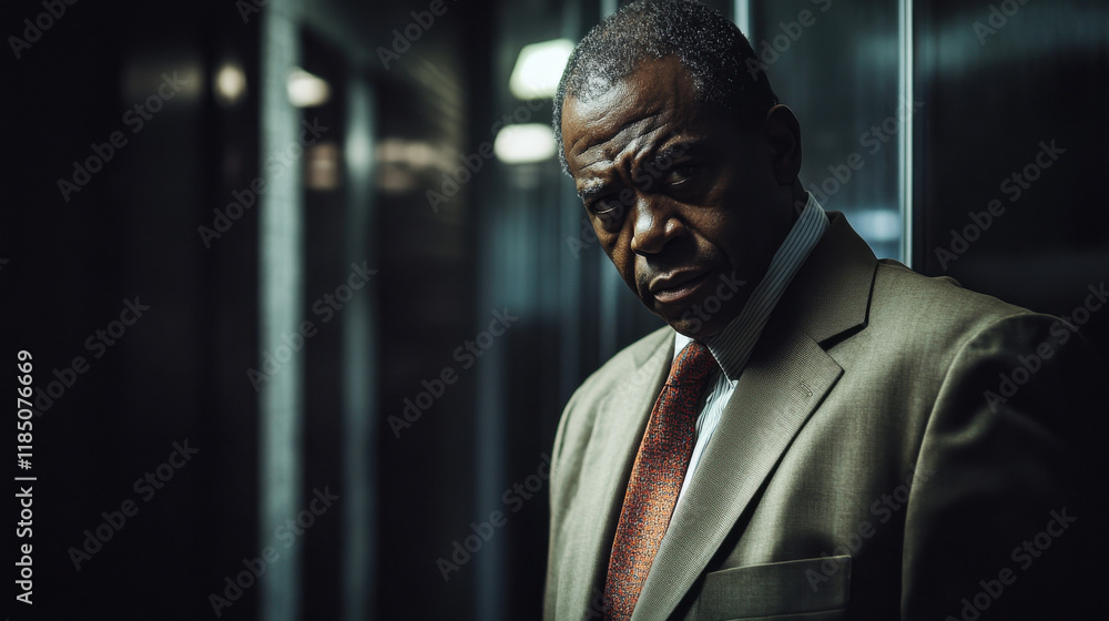 Confident elderly Black man with glasses in a professional setting. Confident elderly Black man with glasses in a professional setting.