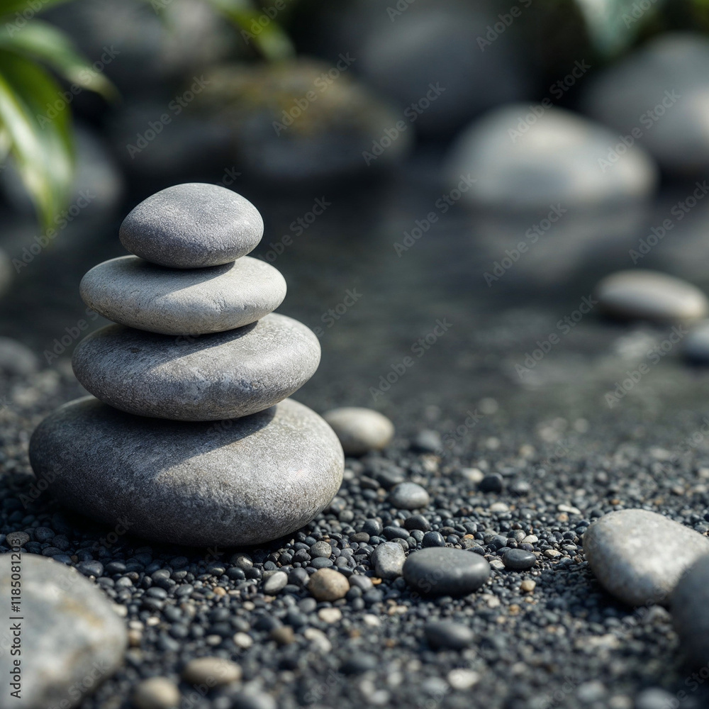 Concept photo of zen stones with space for text, stone photography, stacked zen stones Concept photo of zen stones with space for text, stone photography, stacked zen stones